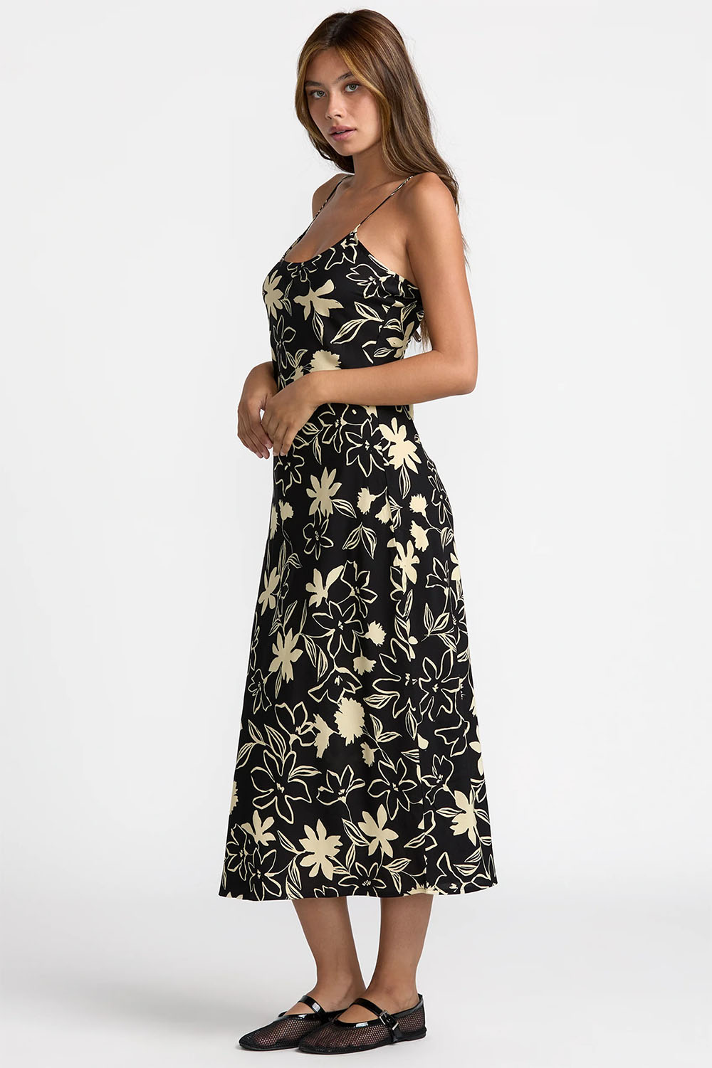 RVCA - Aelia Midi Dress - RVCA Black - Side