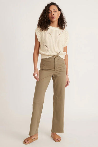 Marine Layer - Raw Edge Bridget Pant - Aloe