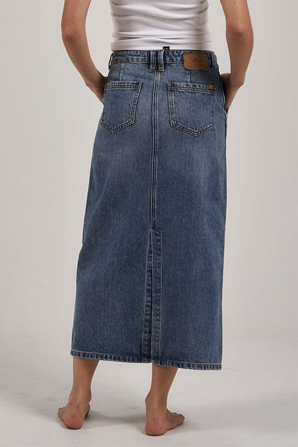 FRANKIE SKIRT - WEATHERED BLUE
