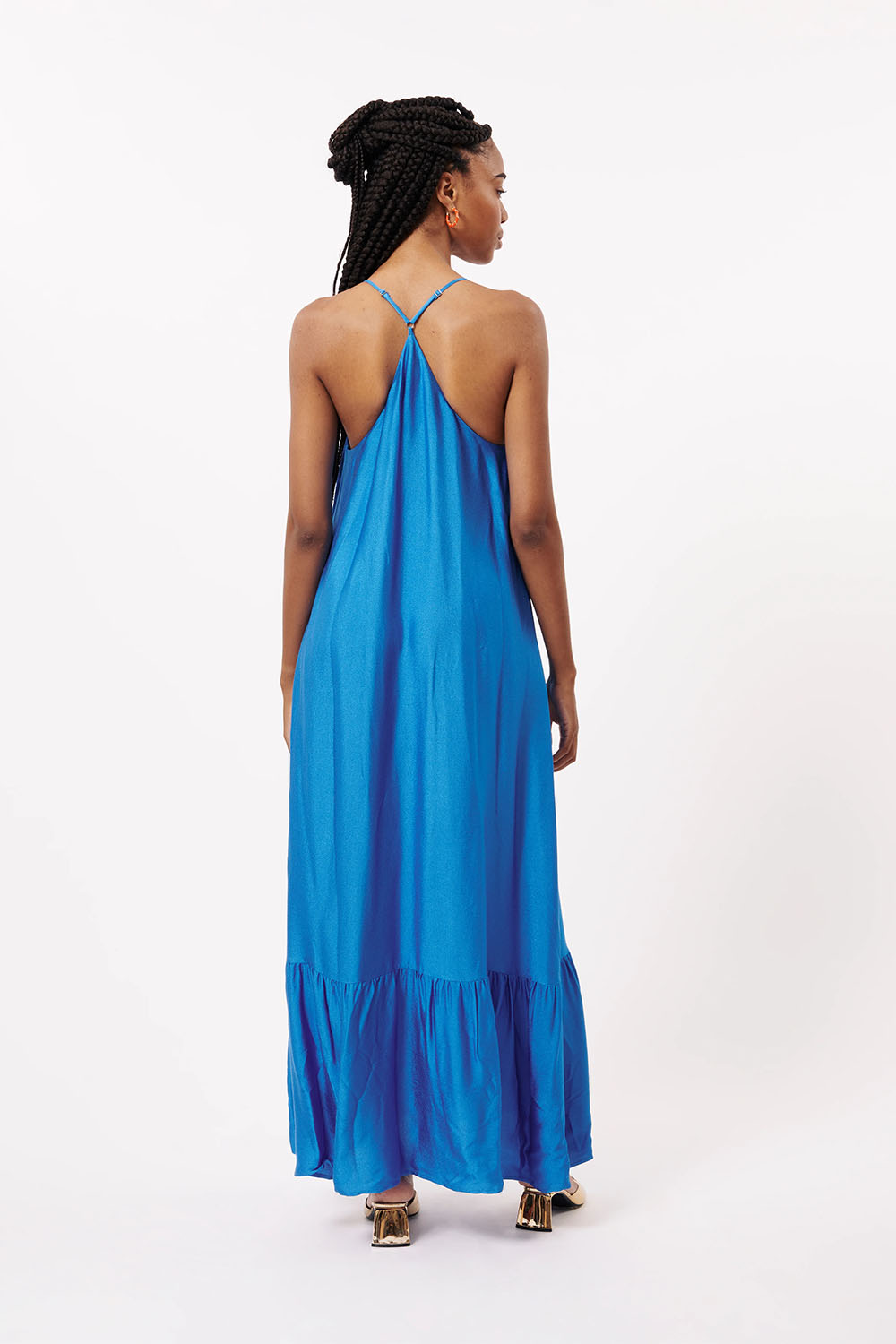 FRNCH - Anais Dress - Bleu Electrique - Back