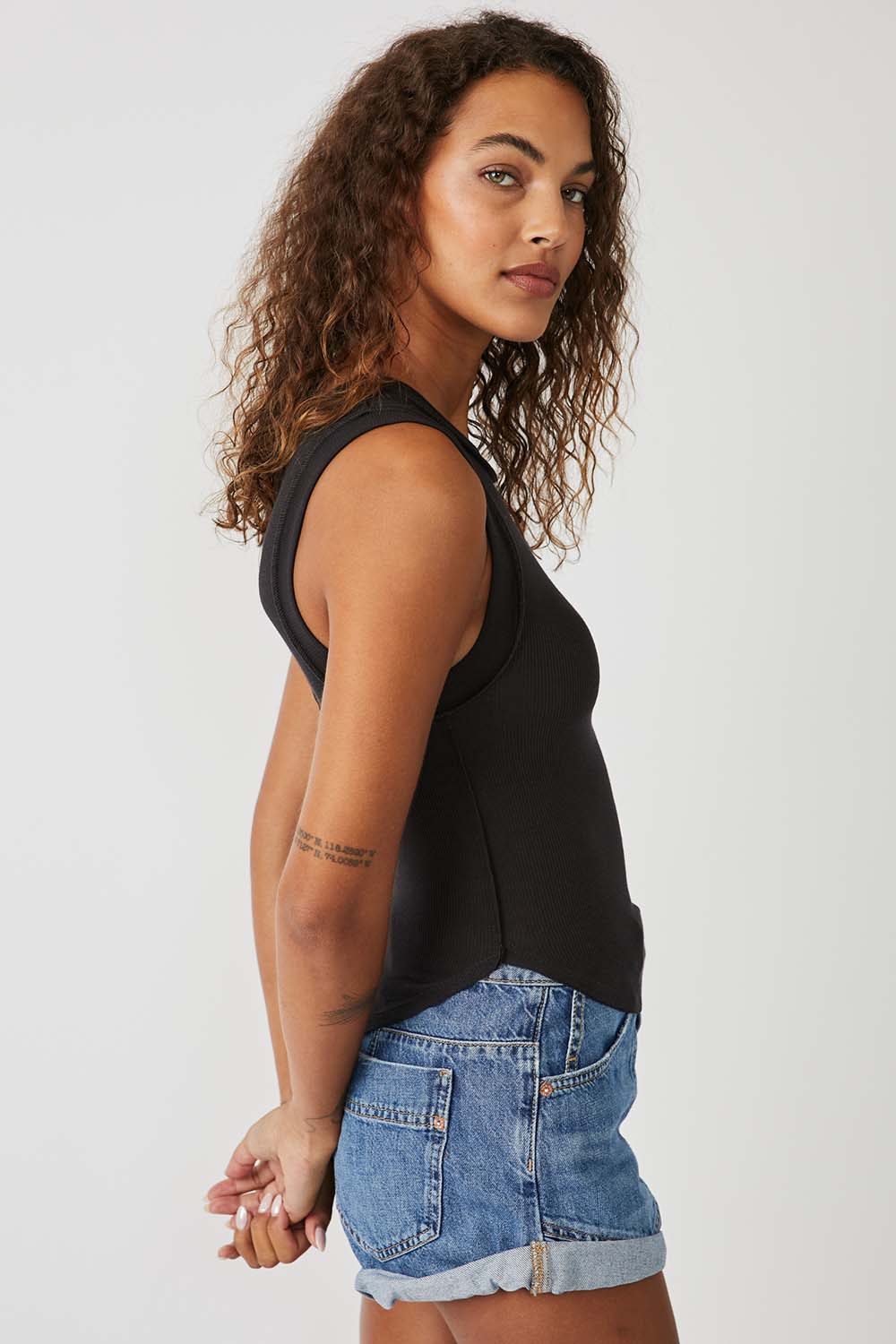 Free People - Kate Tee - Black - Side
