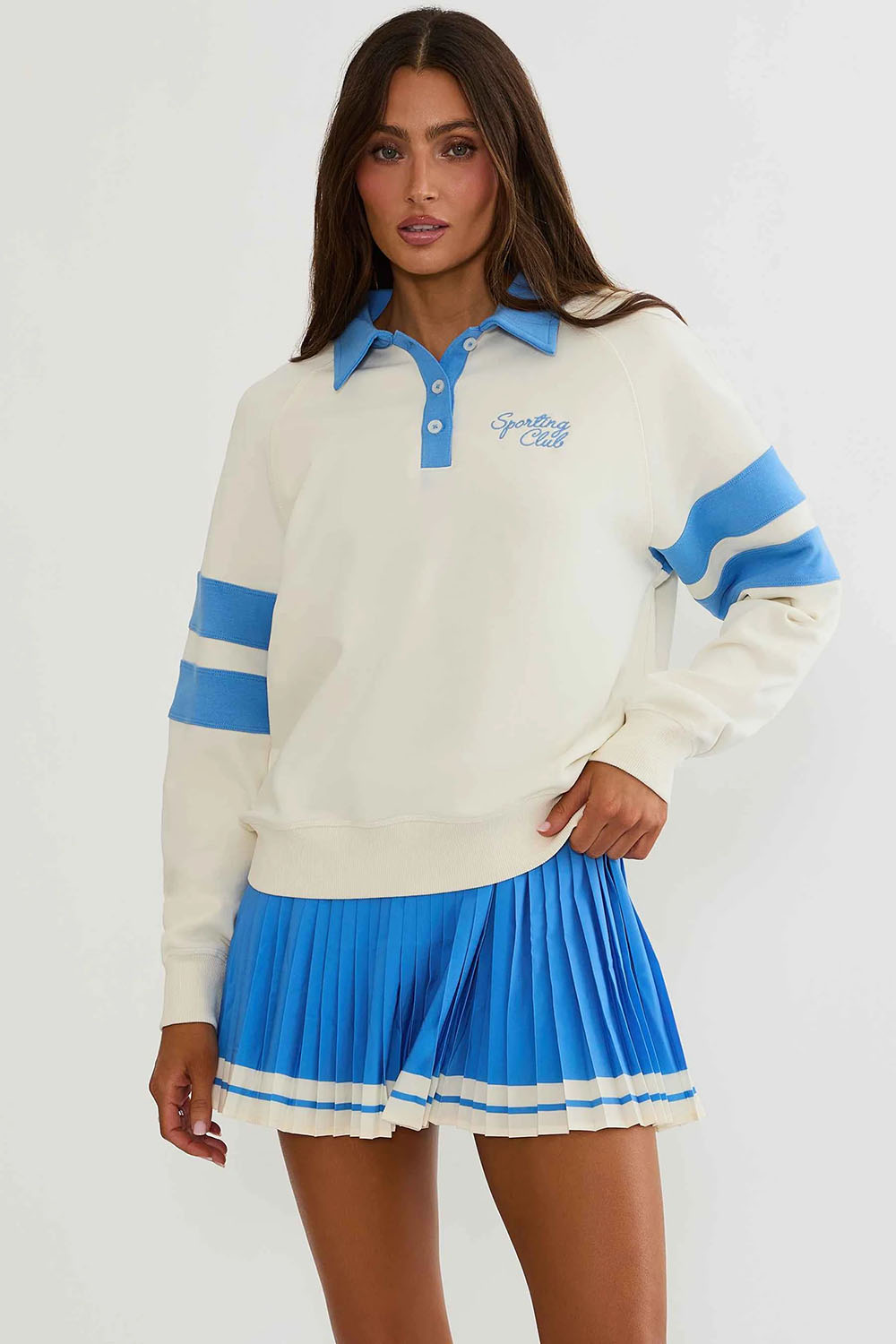 Beach Riot - Bennet Sweater - Opal Sky Colorblock - Front