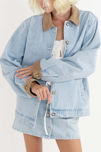 Rhythm - Jessie Jacket - Washed Blue - Front