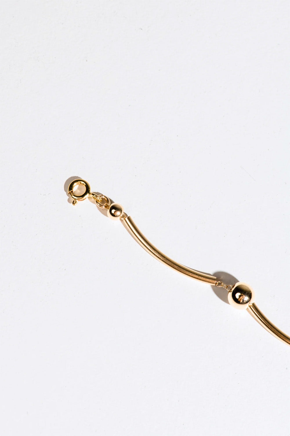 able nina tube bracelet gold clasp