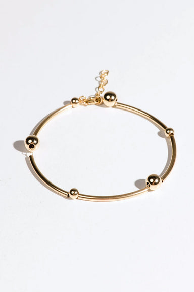 able nina tube bracelet gold