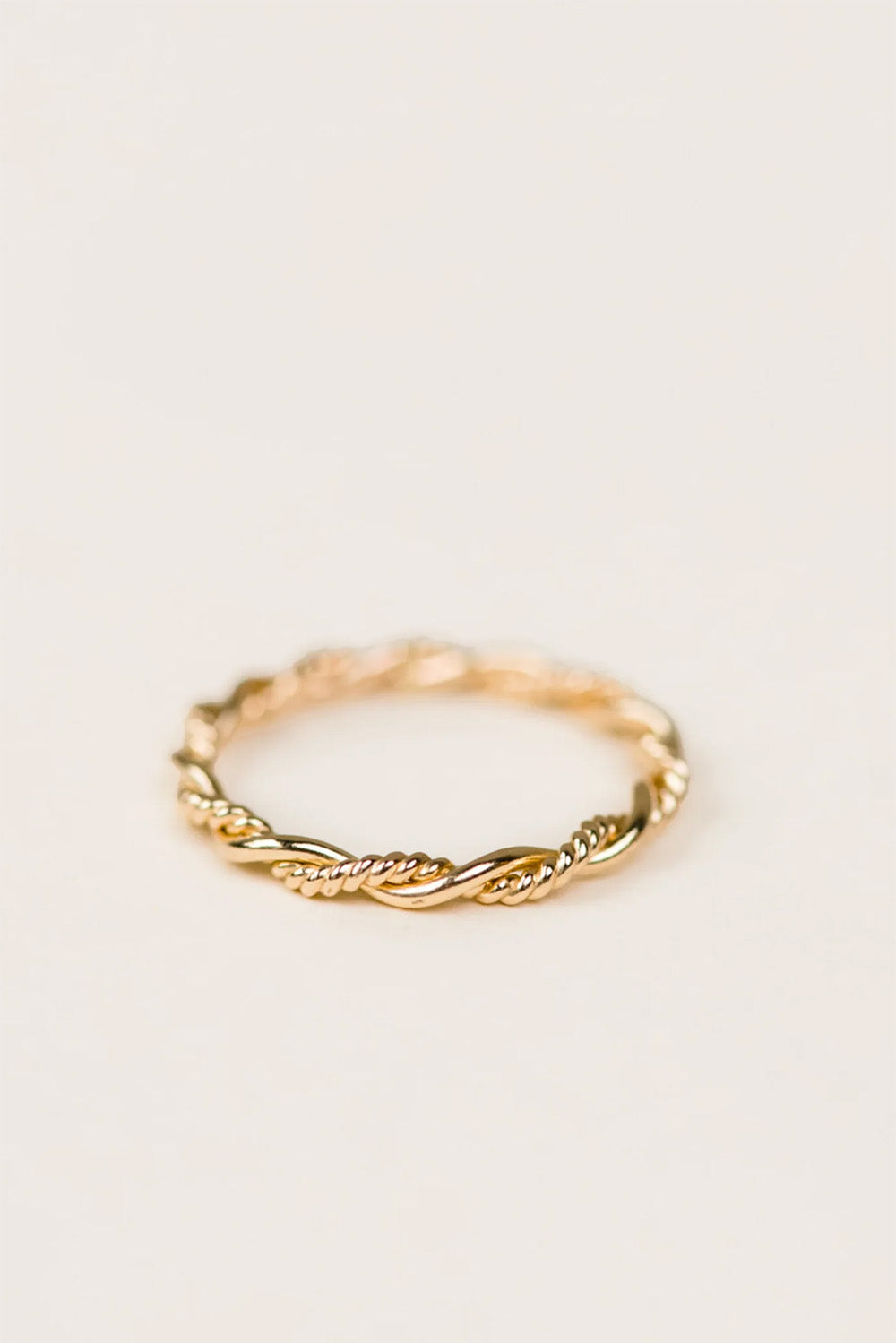 able braided twist ring gold