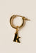 Able - Initial Charm Huggie Hoops - Gold