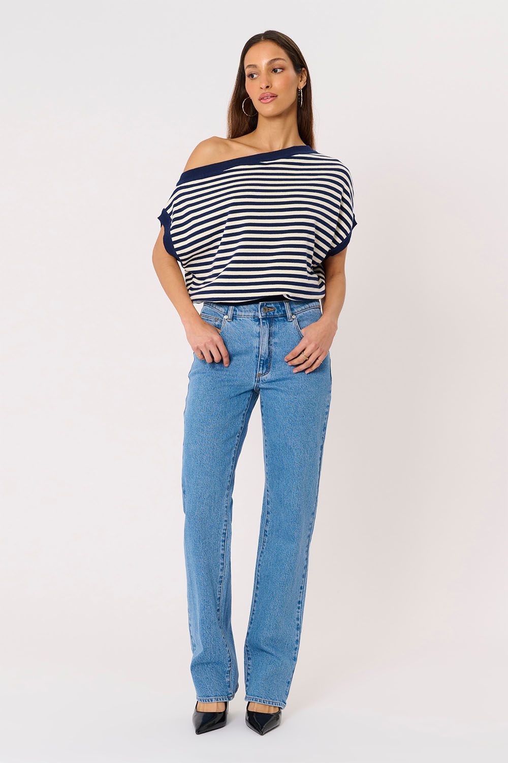 ABrand Jeans A 95 Mid Straight in Debbie — Front view