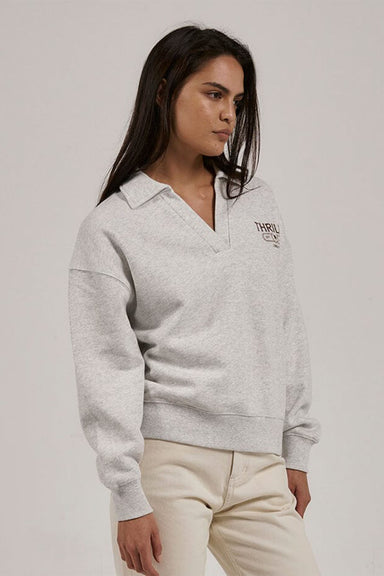Thrills - Bad Habits Club Slouch Polo - White Marle - Front