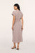 Spanx Draped Tie-Waist Maxi Dress in Taupe Heather — Back view