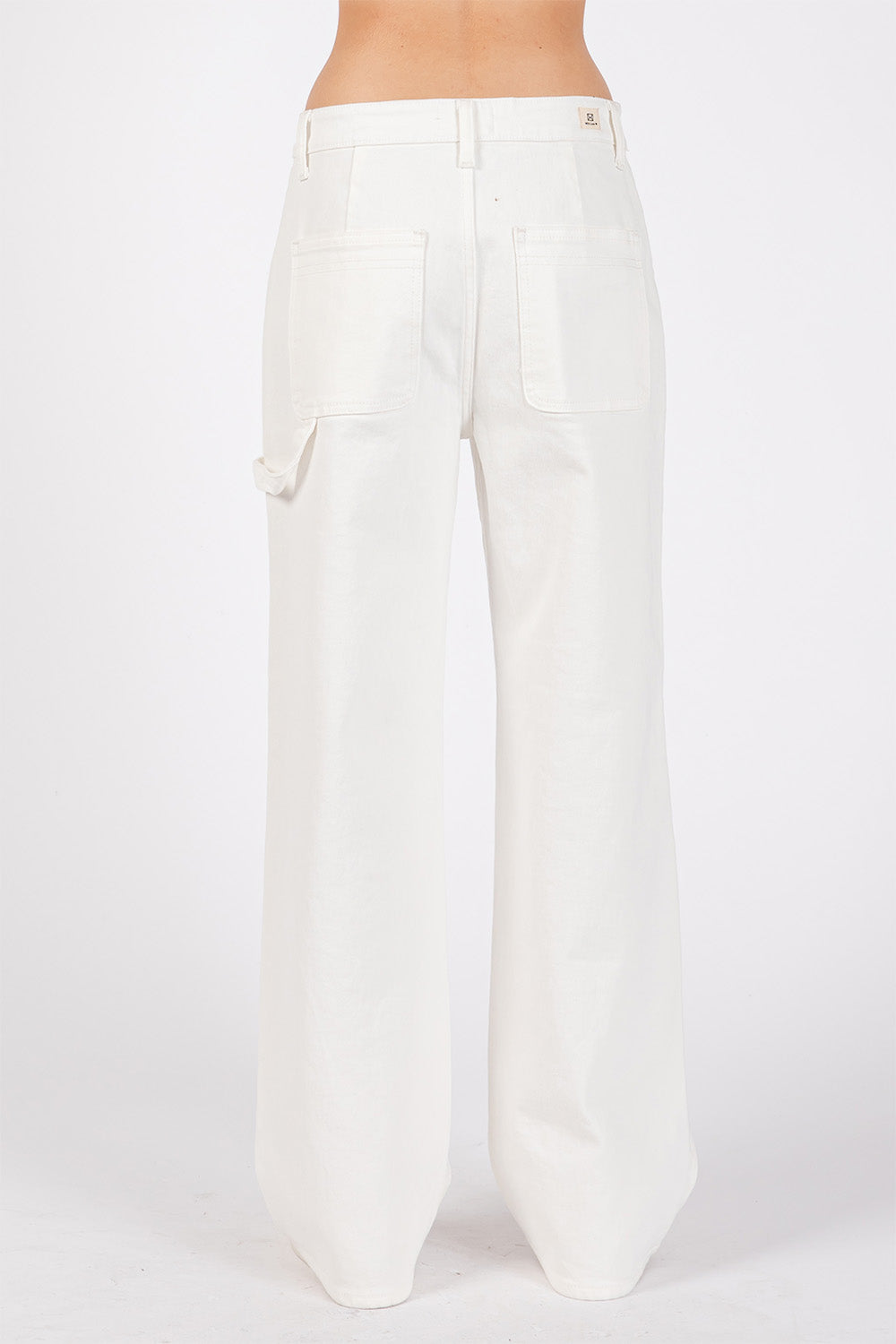 Letter to Juliet - Relaxed Straight Carpenter Pant - White - Back