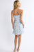 Sage the Label - Garden Delights Mini Dress - Light Blue Ivory - Back