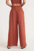 Marine Layer - Sophia Double Cloth Pant - Rust - Back
