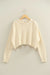 Double Zero - Cropped Knit Sweater - Cream