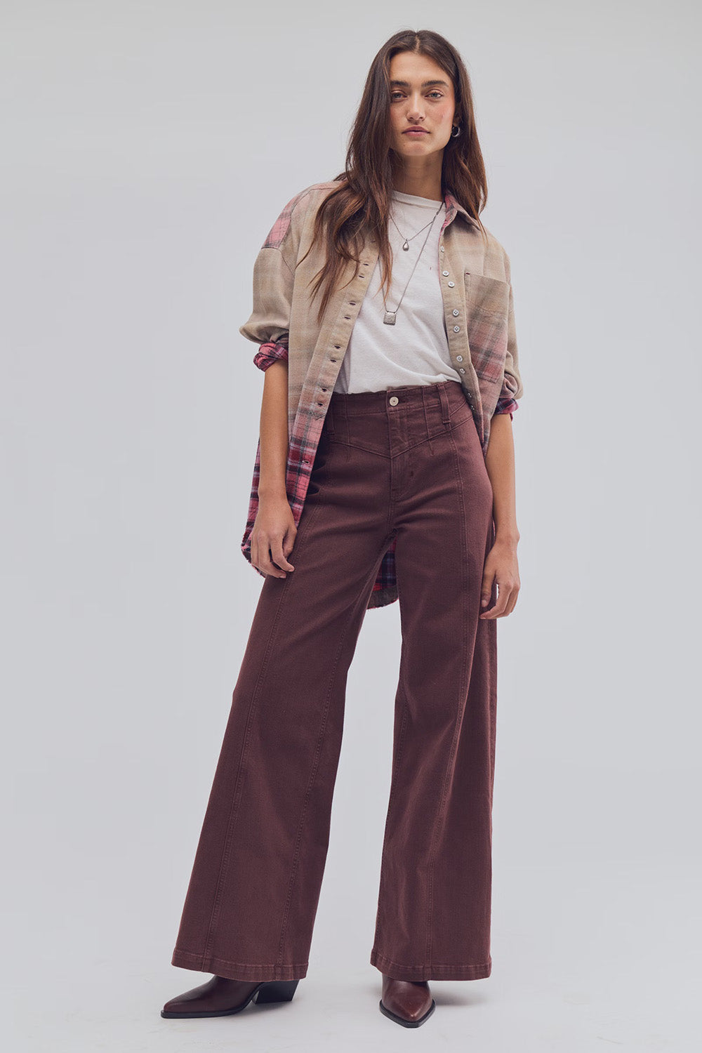 Free People - Libre Cord Wide Leg - Shopping Bag - Front