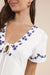 Sadie & Sage - Timeless Embroidered Mini Dress - White - Detail