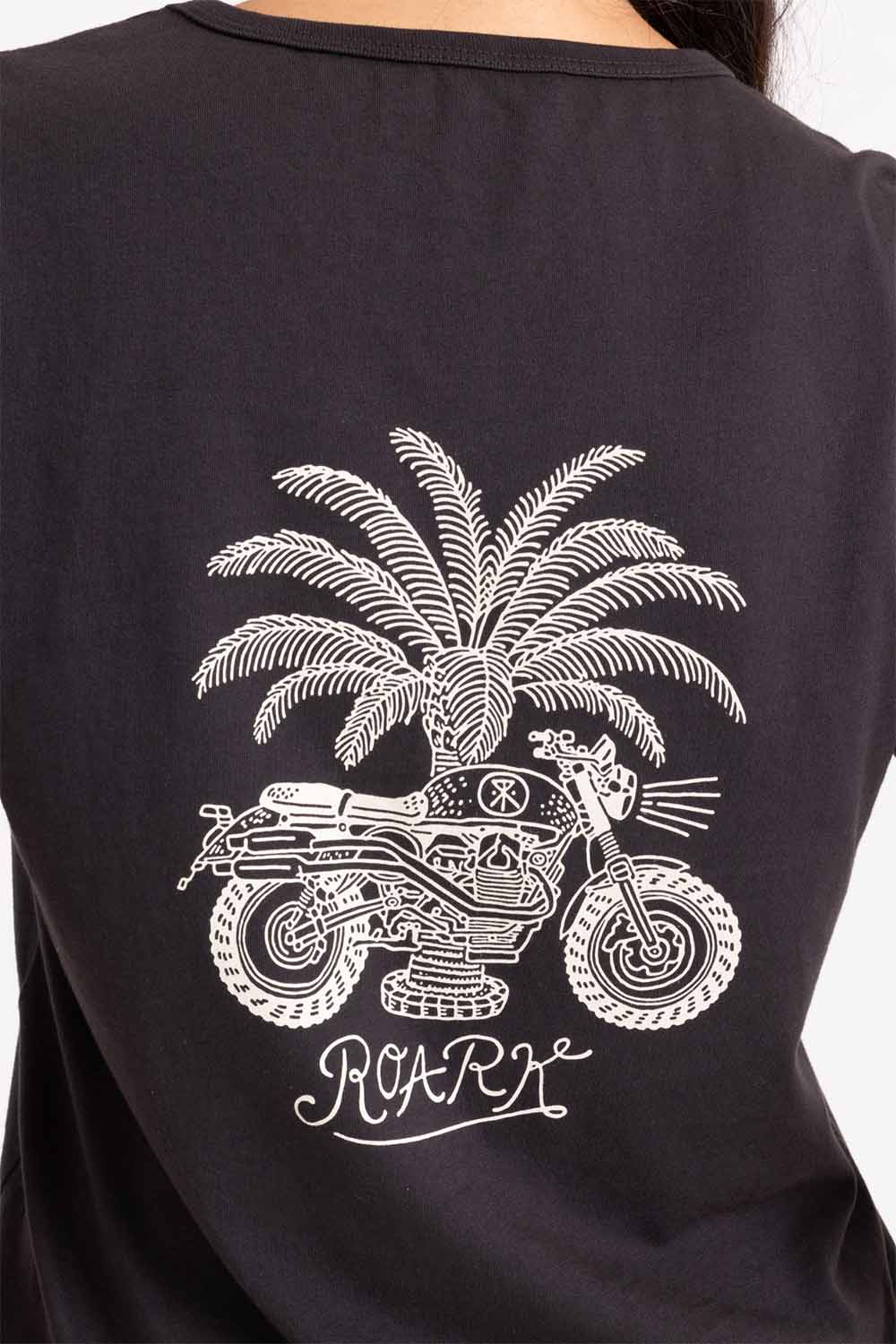 Roark - Moto Everyday Tee - Faded Black - Back Detail