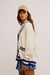 Free People - WTF Varsity Cardi - Ecru - Side