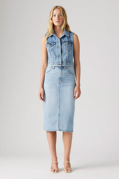 Levis - HR Back Slit Skirt - Riveting - Front