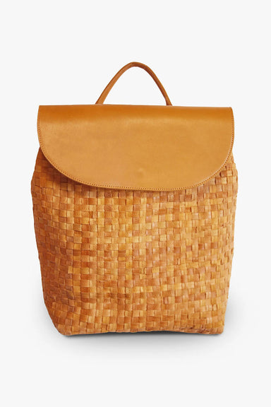 Able - Elsa Basketweave Backpack - Cognac - Front