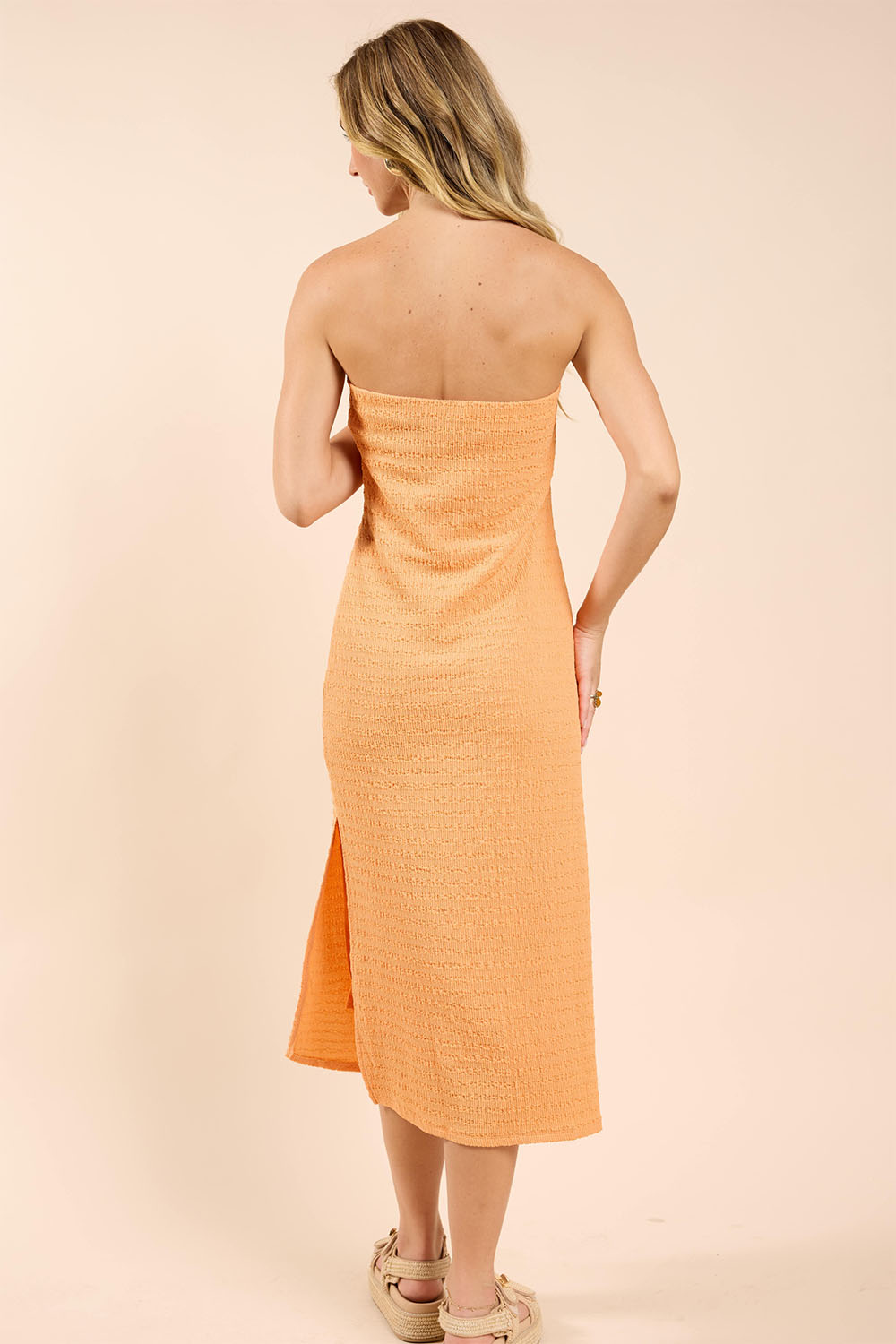 Sadie & Sage - Howdy Honey Tube Dress - Orange- Back