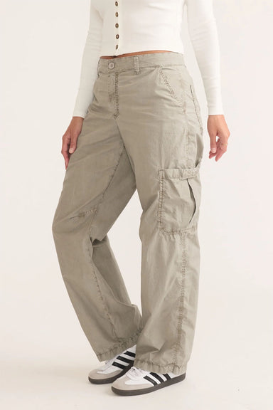 Marine Layer - Jo Wide Leg Utility Cargo - Shadow - Front