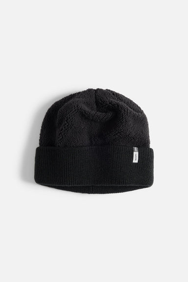 autumn reverse fleece beanie black