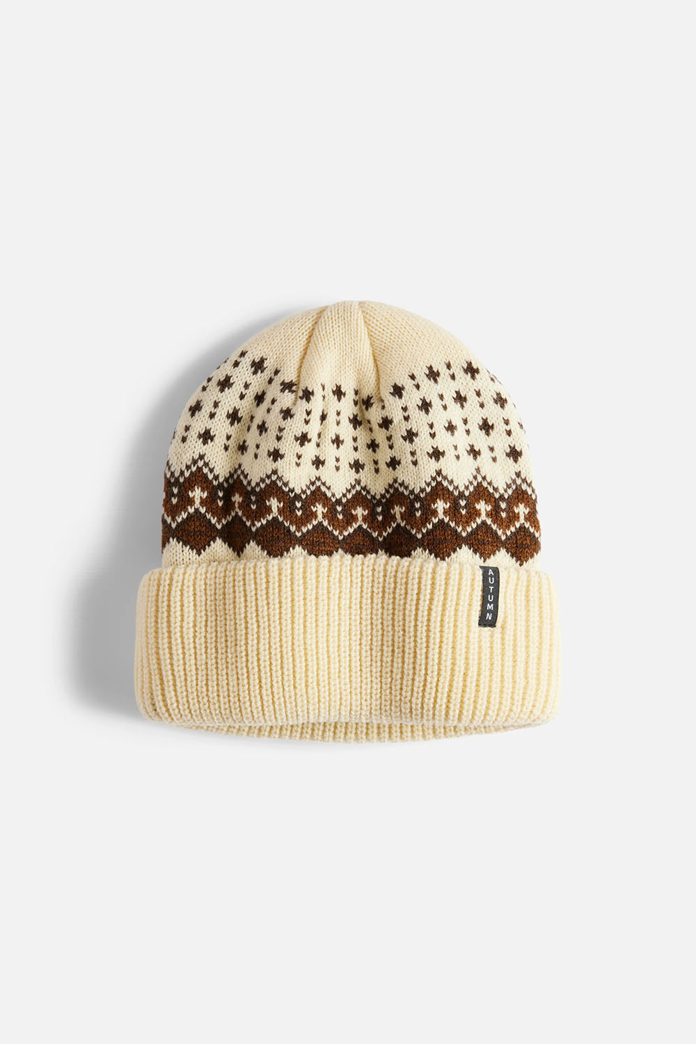 autumn select fairisle beanie eggshell