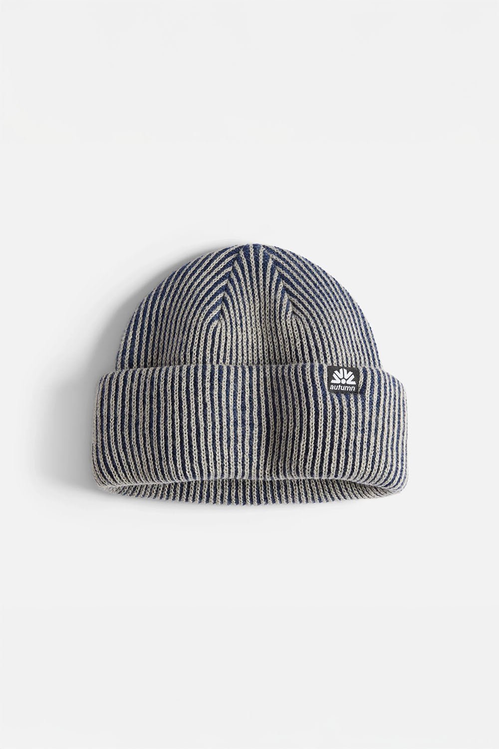 Autumn - Shorty Cord Double Roll Beanie - Navy