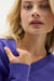 Richer Poorer - Alexa Lightweight Cardigan - Purple Pop - Collar