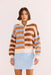 Mink Pink - Skye Stripe Splice Sweater - Multi