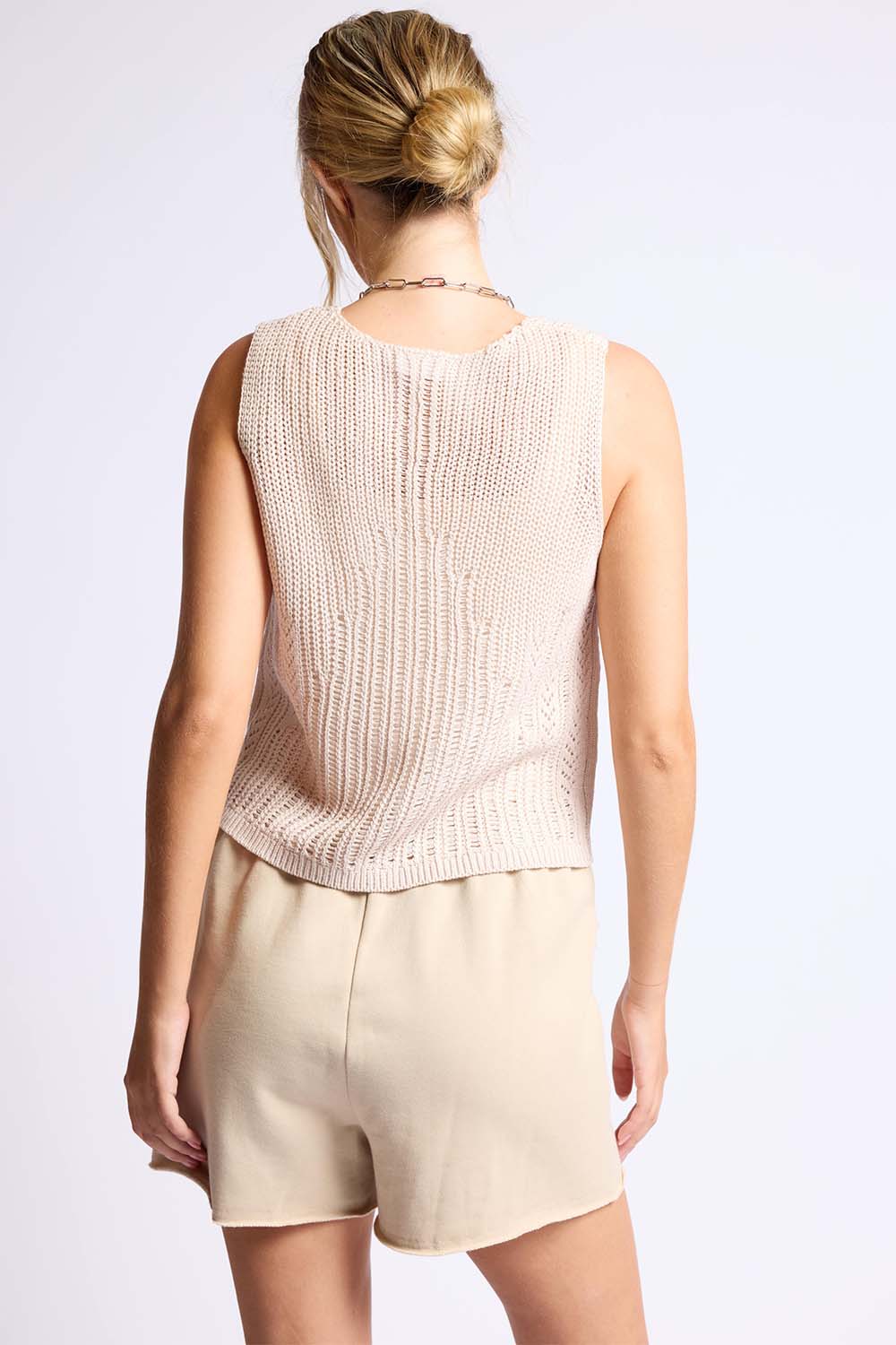 Sage the Label - Simone Sweater Top - Beige - Back
