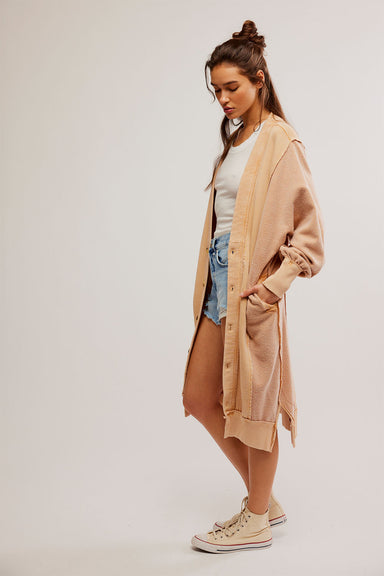 Free People - Dreamy Blue Cardi - Cuban Sand - Side
