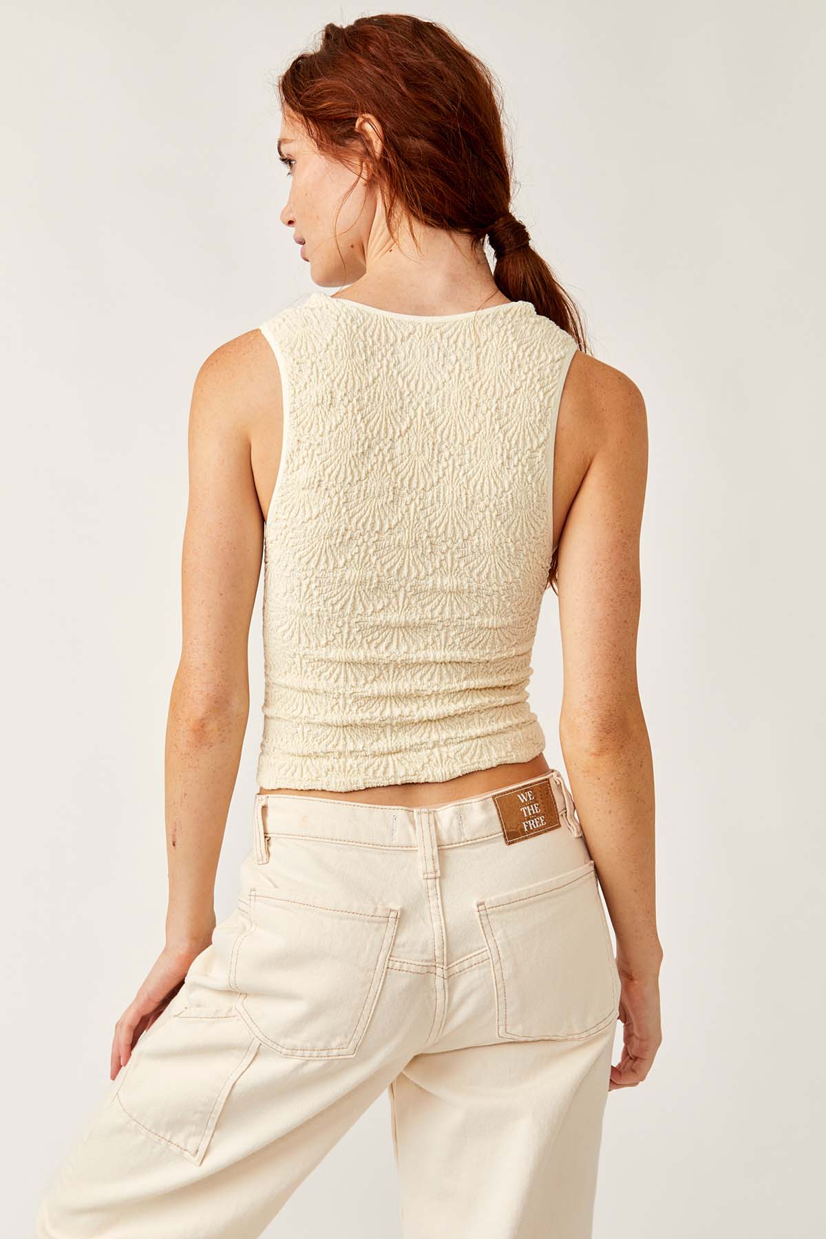 Free People - Love Letter Sweetheart Cami - Ivory - Back