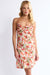 Sage the Label - Aniston Ruched Mini Dress - Red Multi - Front