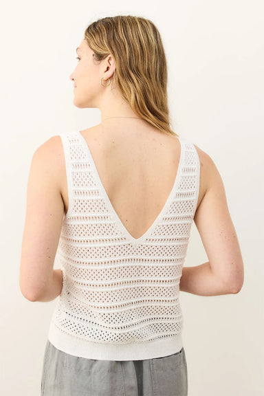 Marine Layer - Finley Sweater Tank - White - Back