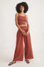 Marine Layer - Lila Double Cloth Tank - Rust