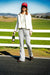 Brixton - Hudson Lounge Pant - Azure Blue Gingham - Model