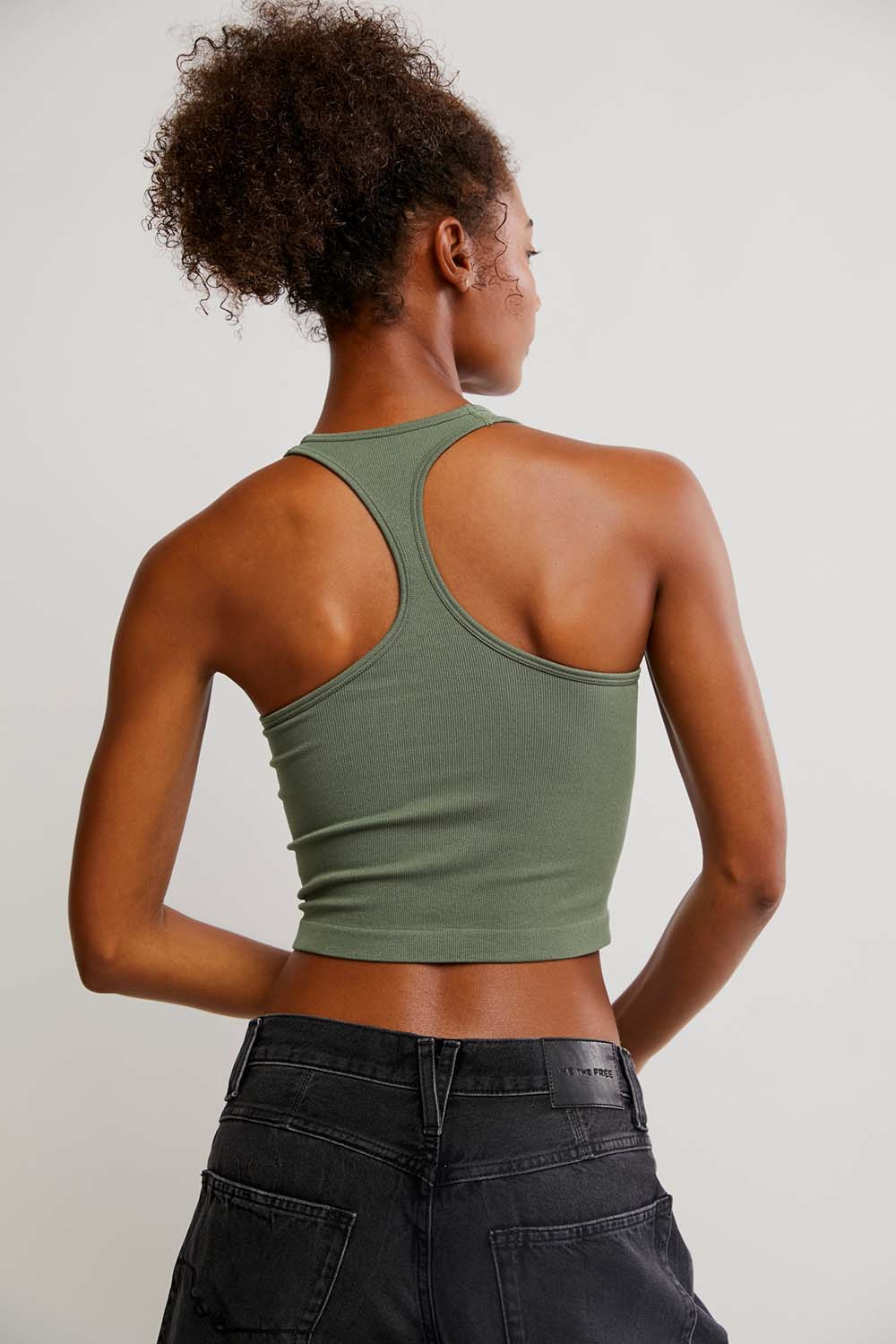 Free People - Hayley Racerback Brami - Army - Back