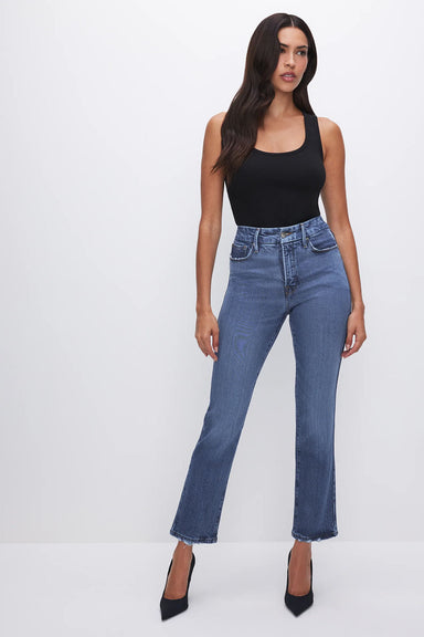 Good American - Good Legs Straight Jean - Indigo - Front