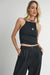 Sadie & Sage - On Point Knit Tank - Black - Front