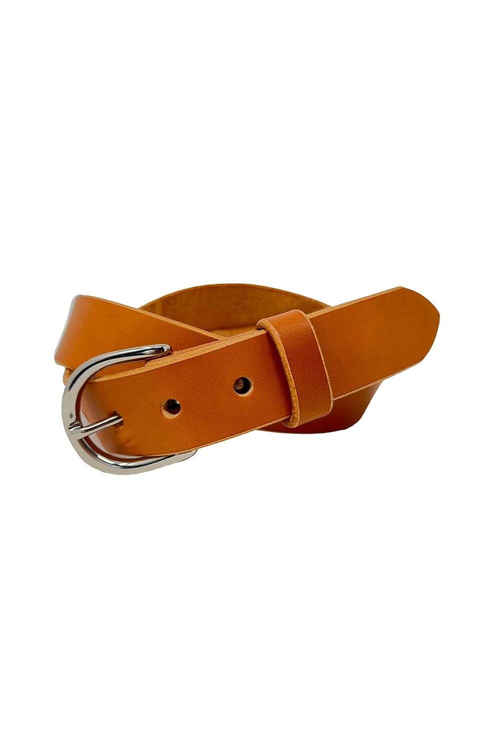 Last State Leather - Mid 1.25" Leather Belt  - Tan/Nickel