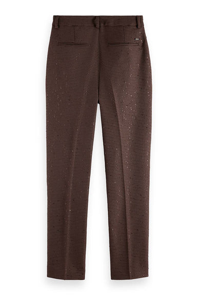 Scotch & Soda - Lowry Sequined Jacquard Pant - Coffee - Back