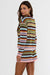 Beach Riot Beach Sweater in Paradise Stripe — back view, looking over shoulder