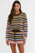 Beach Riot Beach Sweater in Paradise Stripe — front view