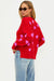 beach riot callie hearts sweater in royal red hearts back view