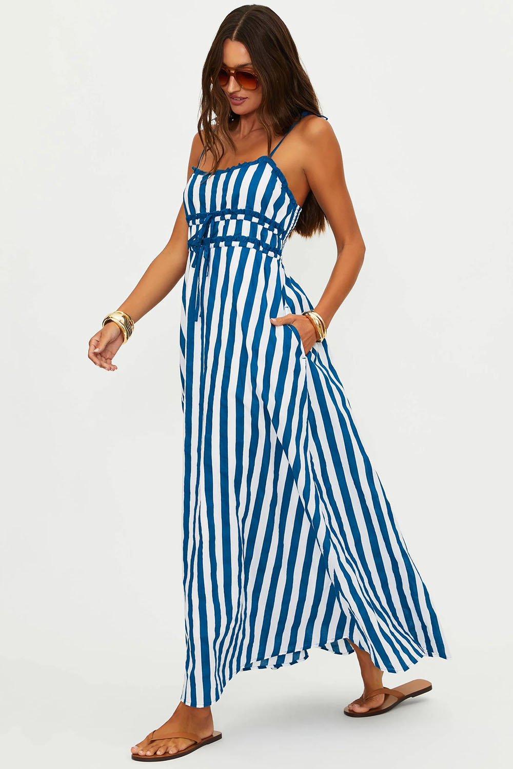 beach riot levie maxi dress twilight tides stripes profile