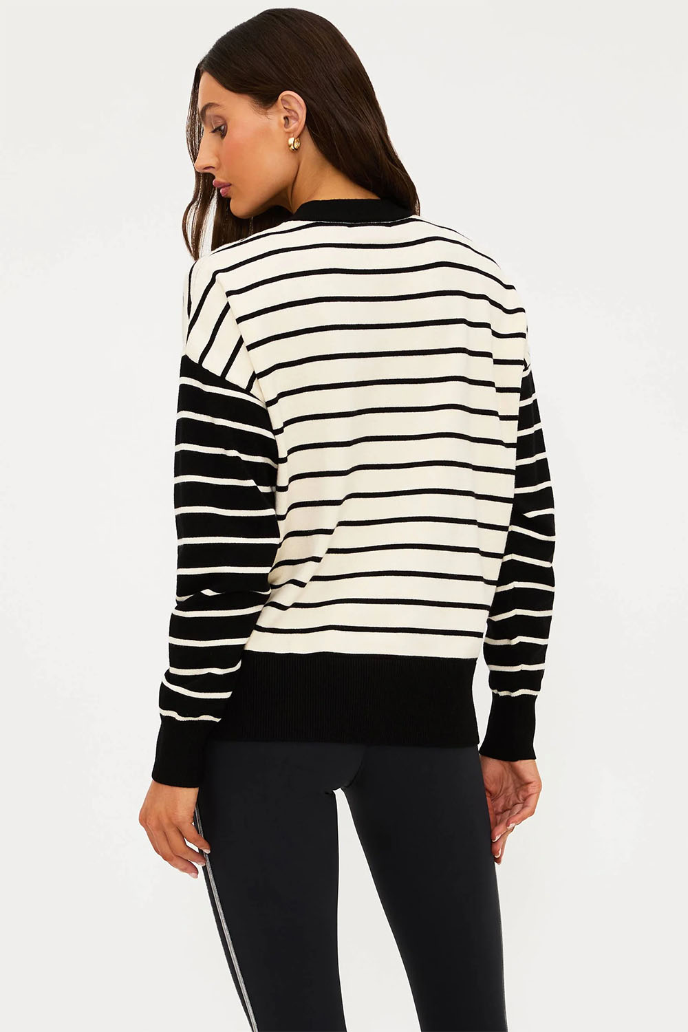 beach riot callie sweater summit stripe back