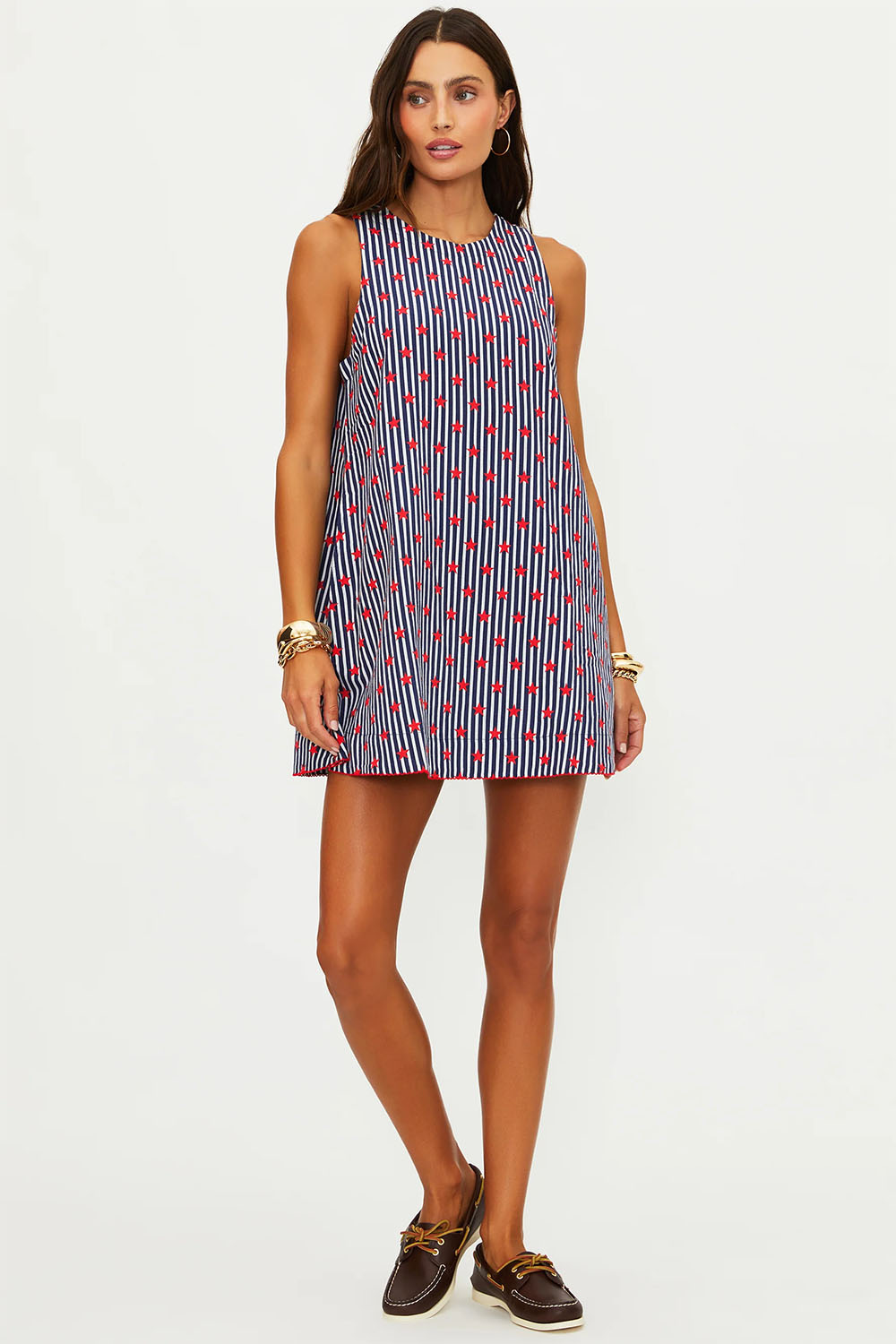 beach riot caprina mini dress star spangled seas