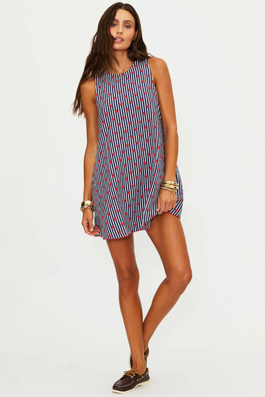 beach riot caprina mini dress star spangled seas front